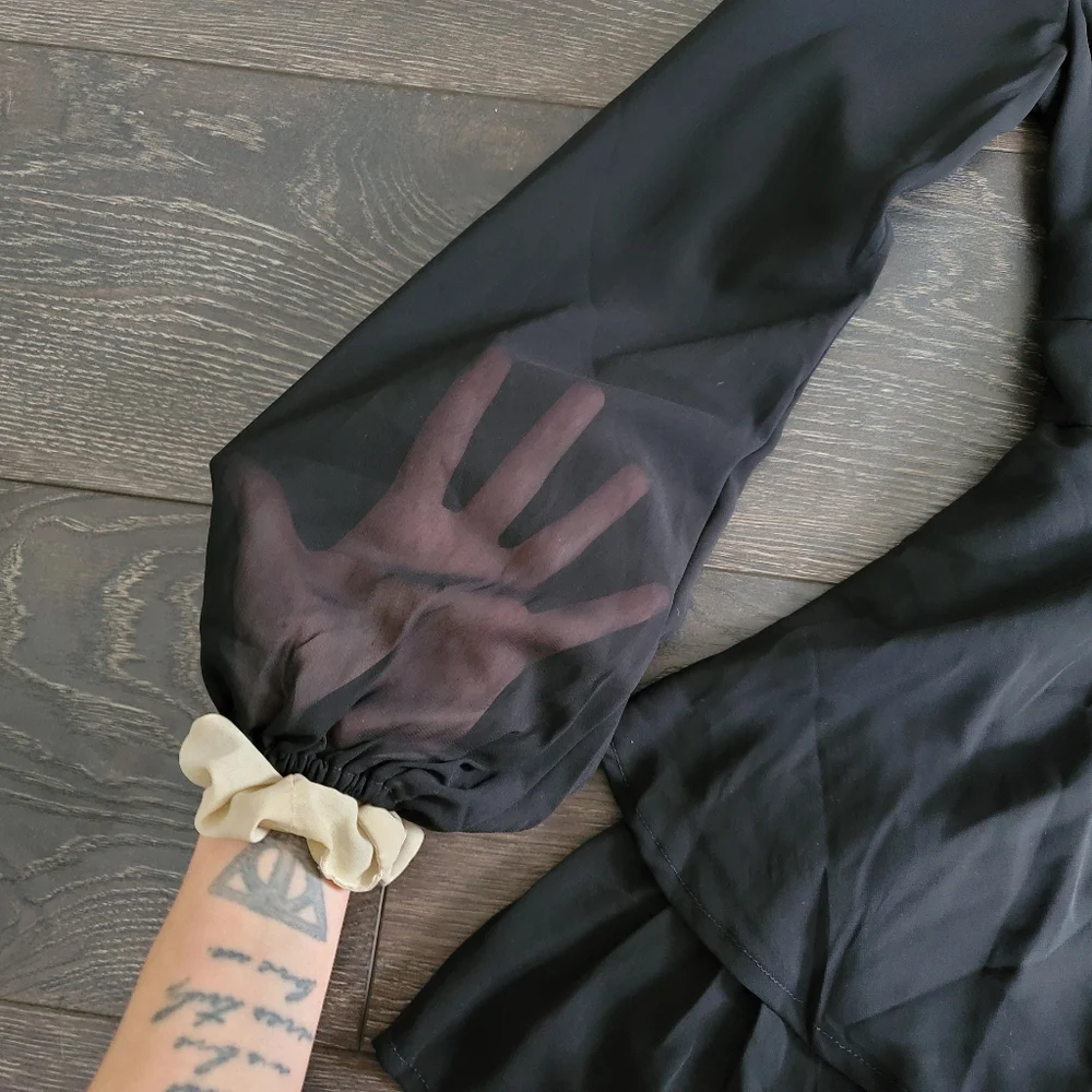 NWOT Flowy Black Dress - Picture 3 of 9